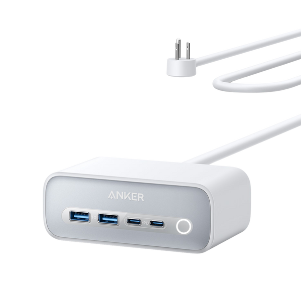 Anker 525 charging station with AC outlets and USB-C fast-charge ports