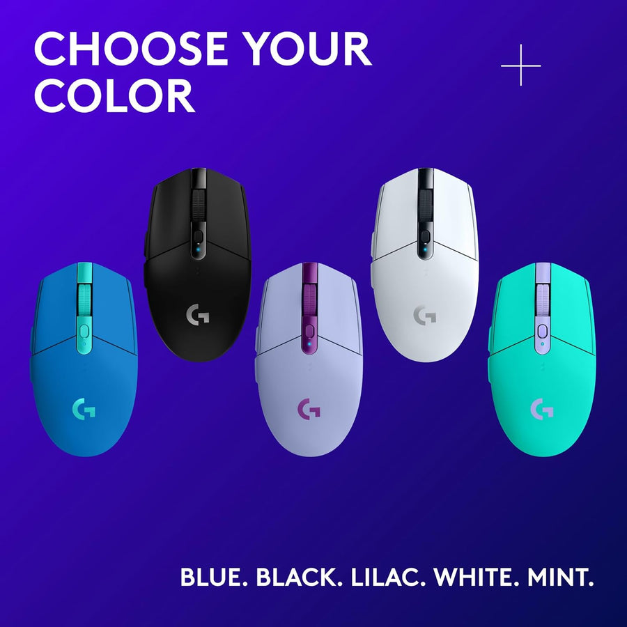 Logitech G305 LIGHTSPEED Wireless Gaming Mouse – HERO 12,000 DPI Sensor, 6 Programmable Buttons, 250-Hour Battery Life, White