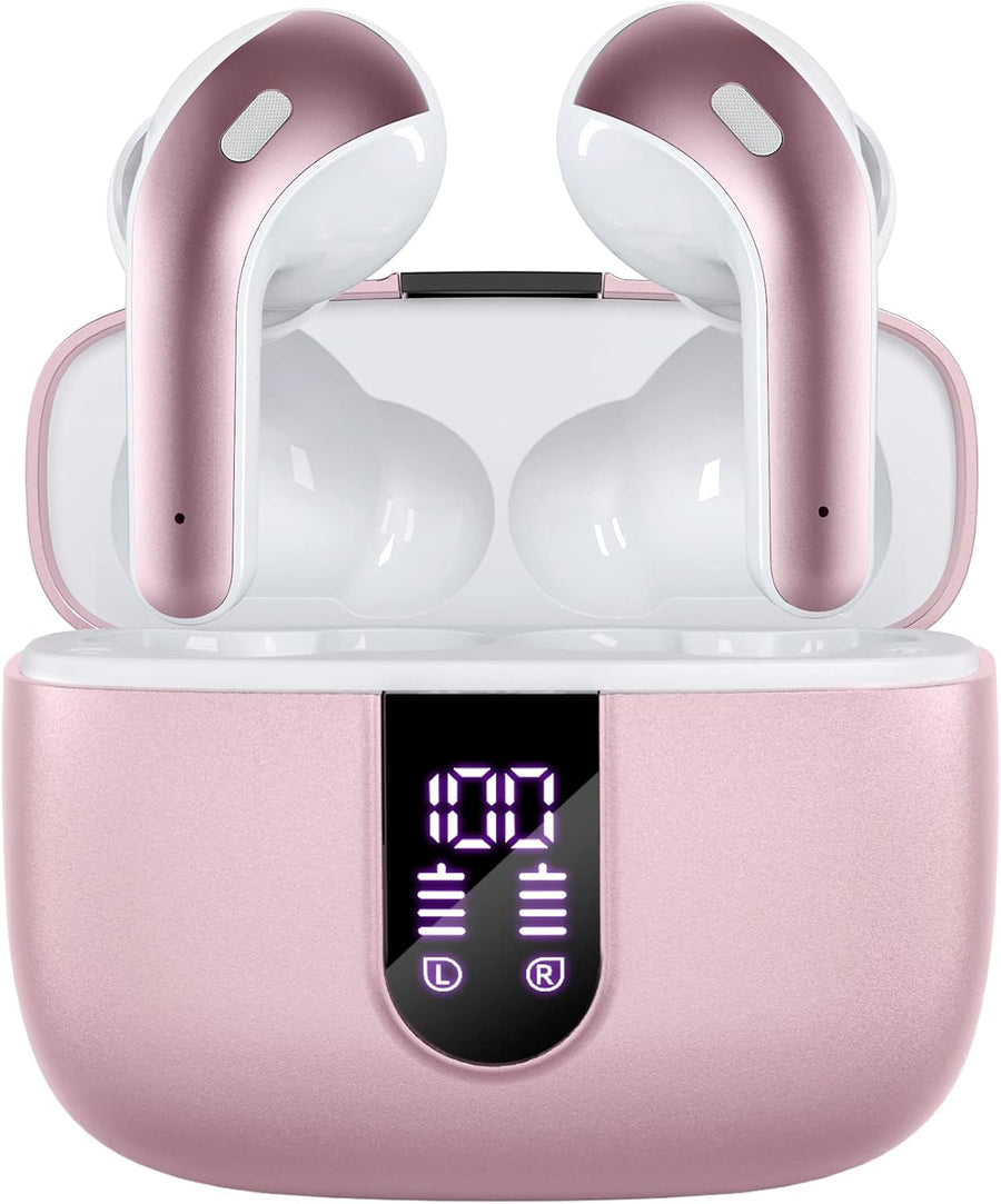 Wireless earbuds with USB-C charging port and IPX7 waterproof rating