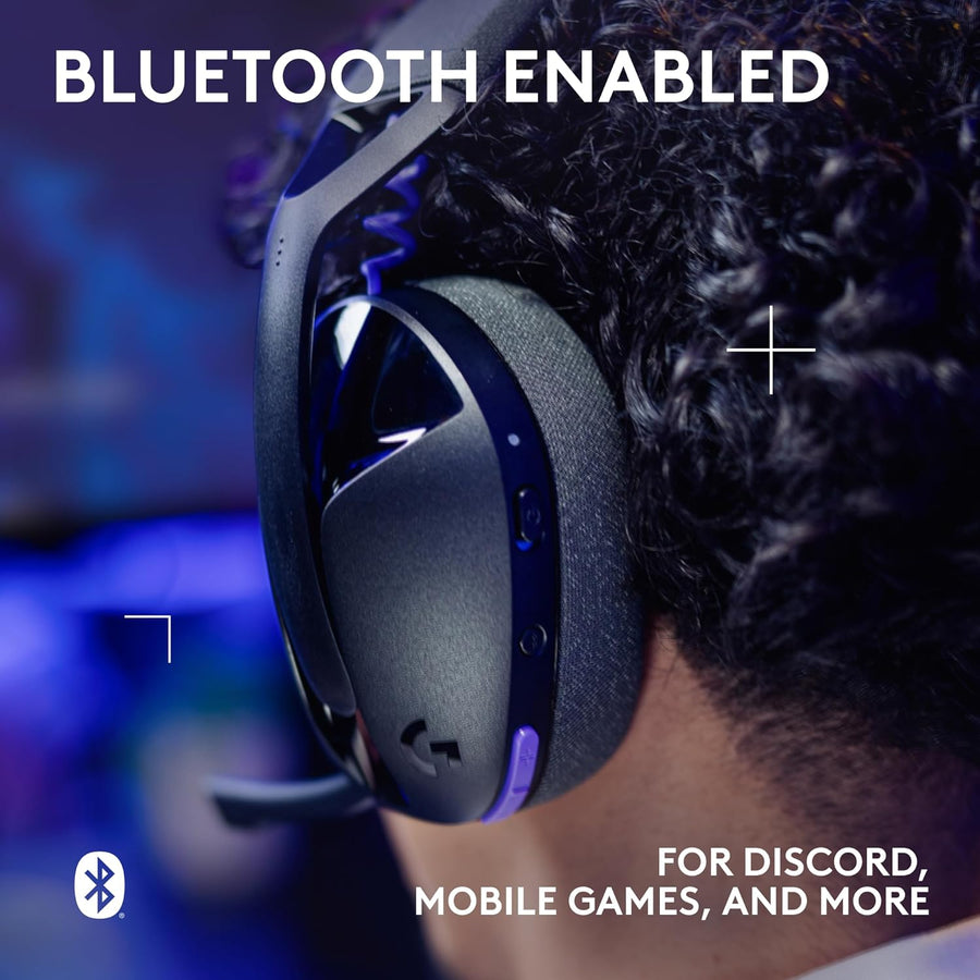 Logitech G321 LIGHTSPEED Wireless Bluetooth Gaming Headset with Flip-to-Mute Mic, 20+ Hour Battery, Black