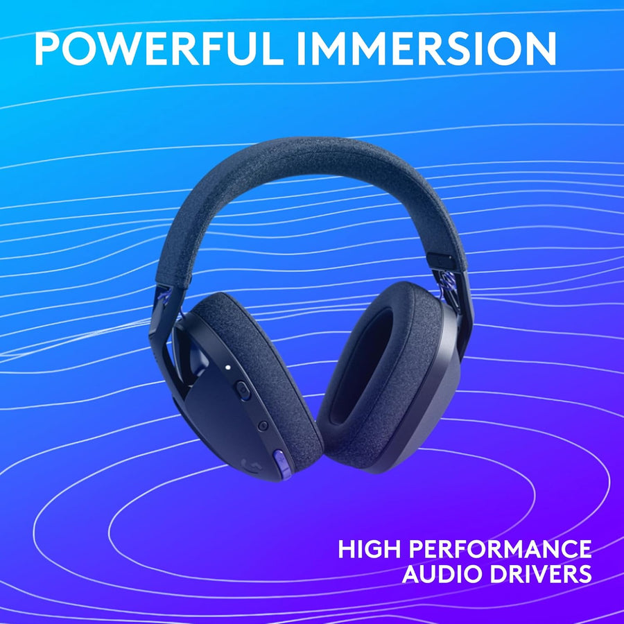 Logitech G321 LIGHTSPEED Wireless Bluetooth Gaming Headset with Flip-to-Mute Mic, 20+ Hour Battery, Black