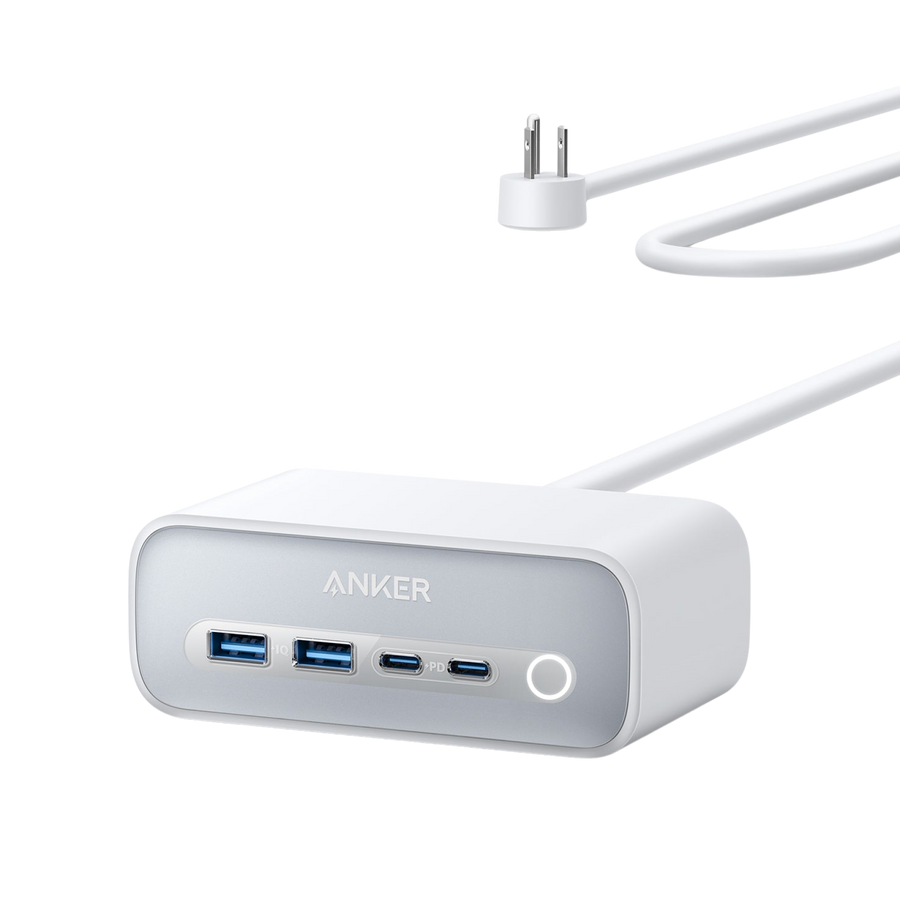 Anker 525 charging station with AC outlets and USB-C fast-charge ports