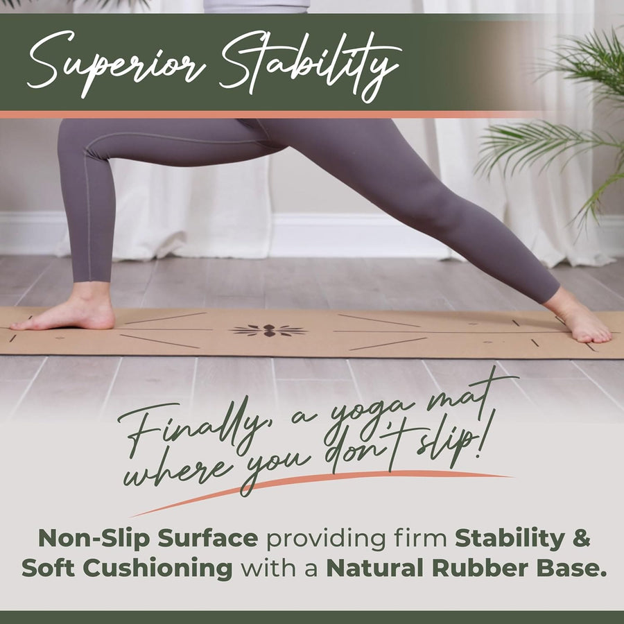Non-slip eco-friendly cork yoga mat