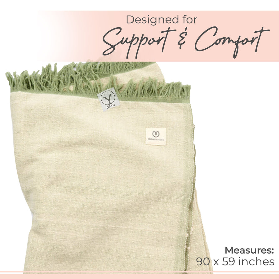 Soft organic cotton yoga blanket