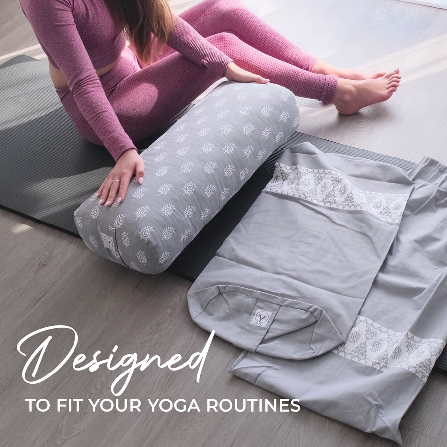 Eco-friendly organic cotton yoga bolster