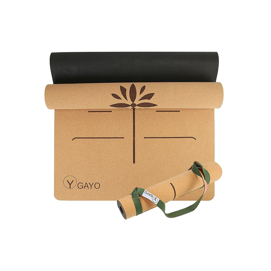 Eco-friendly cork yoga mat with non-slip surface