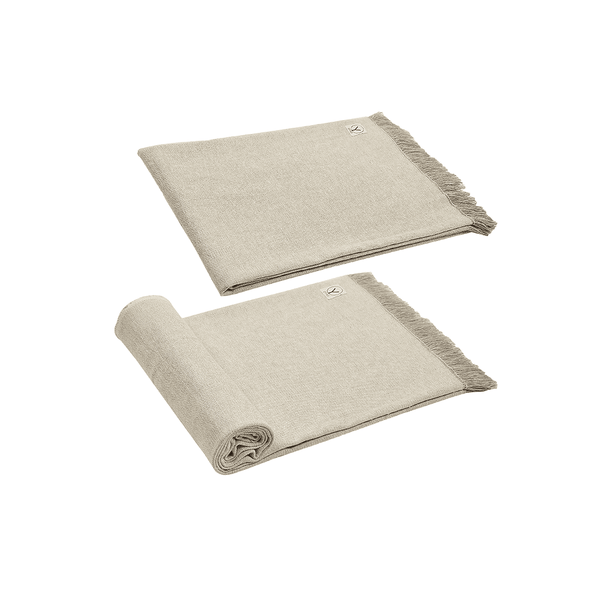 Hemp and organic cotton yoga blanket