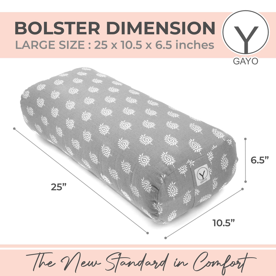 Large organic cotton meditation bolster