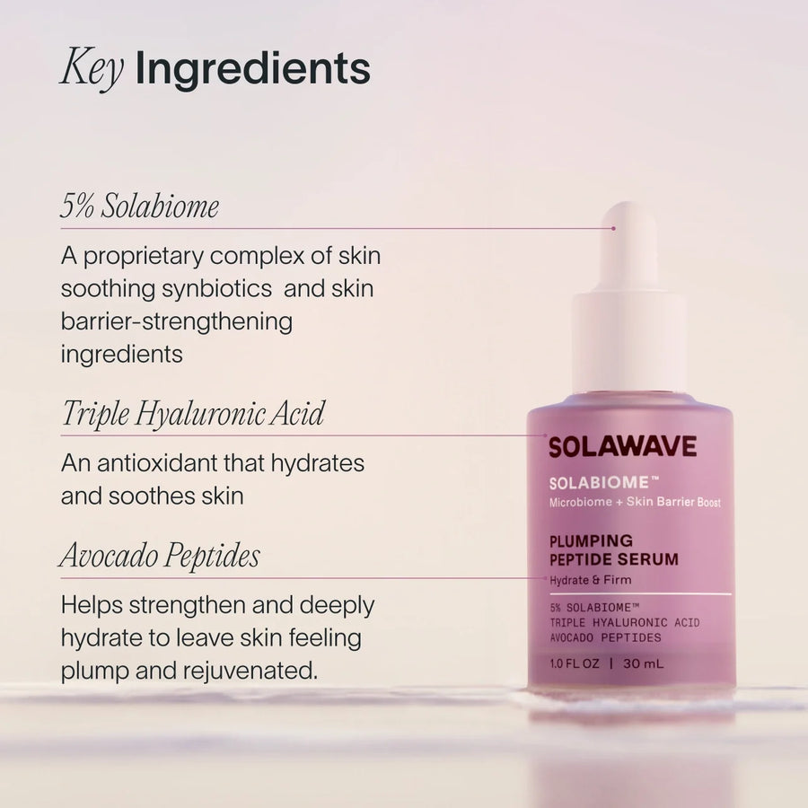 Solawave plumping peptide serum benefits