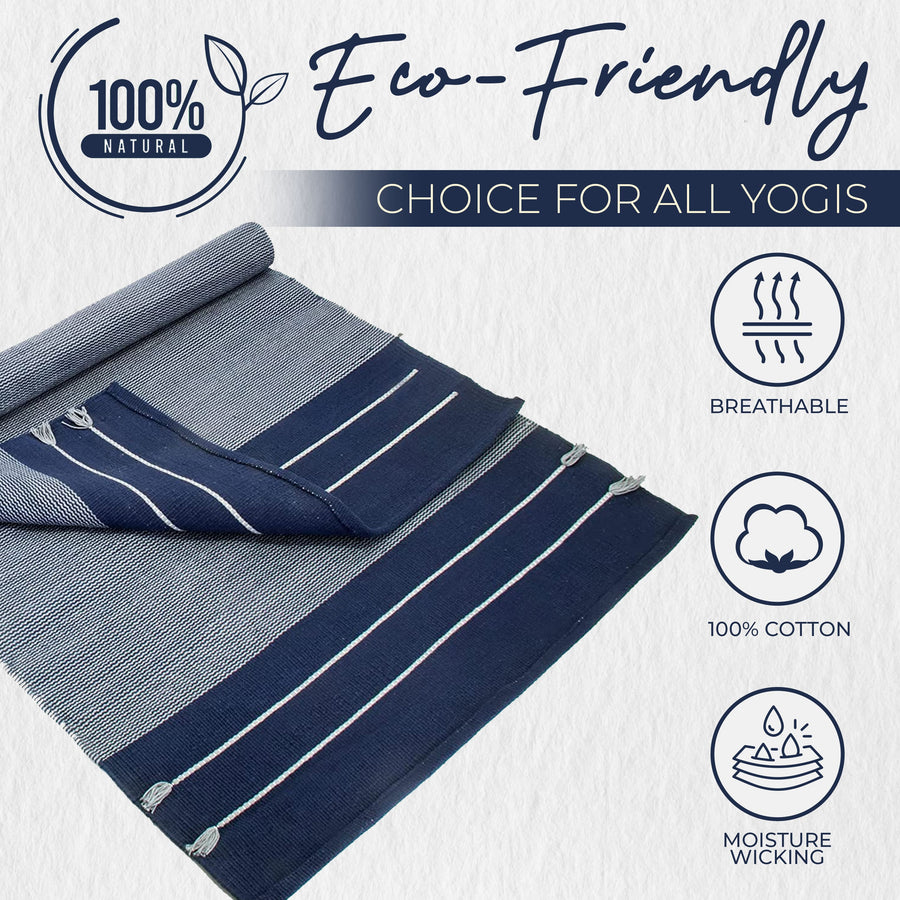 Non-toxic sustainable cotton yoga mat