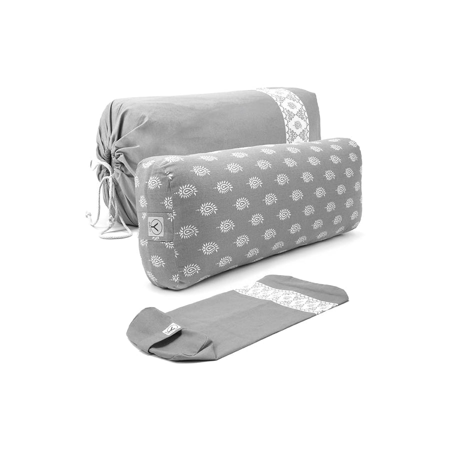 Organic cotton yoga bolster set with carry bag