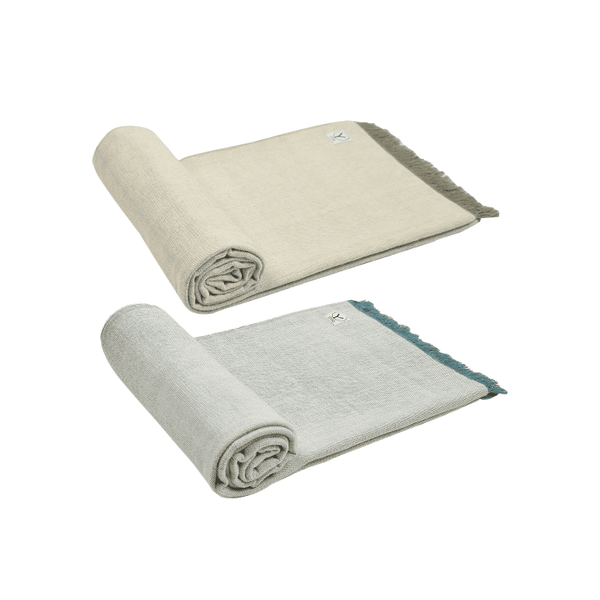 Organic cotton yoga blanket for restorative practice