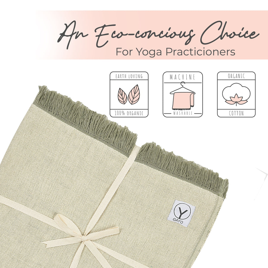 Organic cotton yoga blanket for meditation