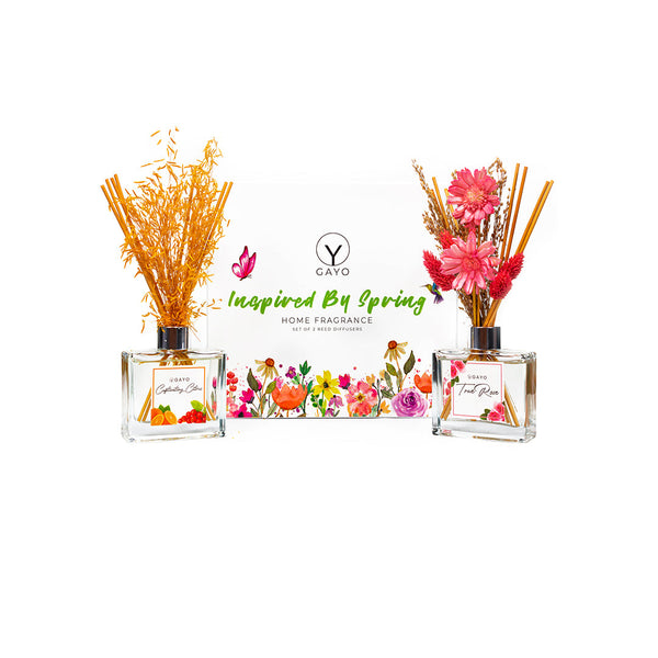 Spring Blossom reed diffuser set with rose and citrus scent