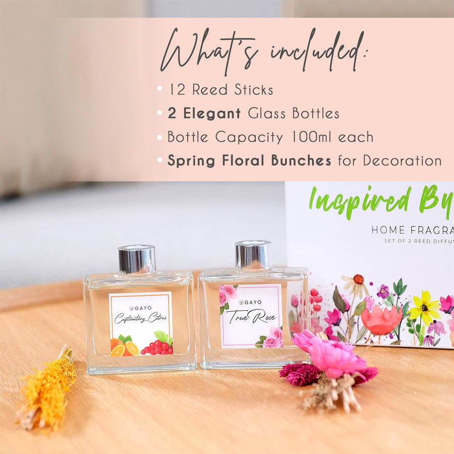 Spring Blossom rose and citrus reed diffuser