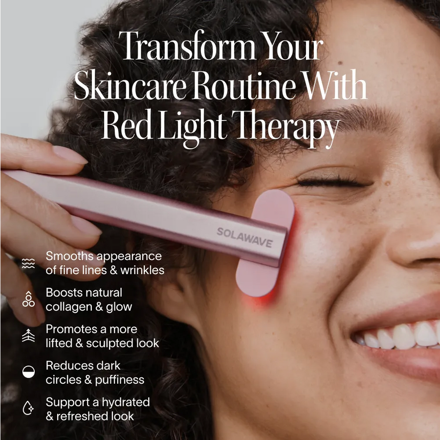 Solawave 4-in-1 red light therapy skincare wand
