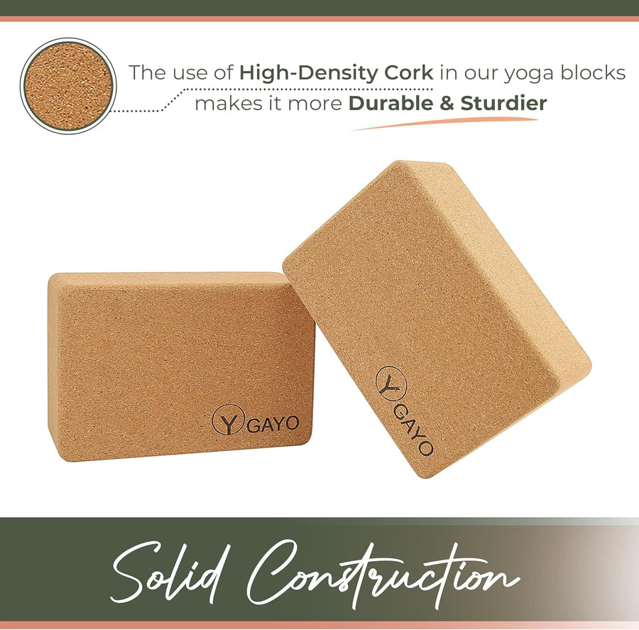 Cork yoga blocks included in the essentials kit