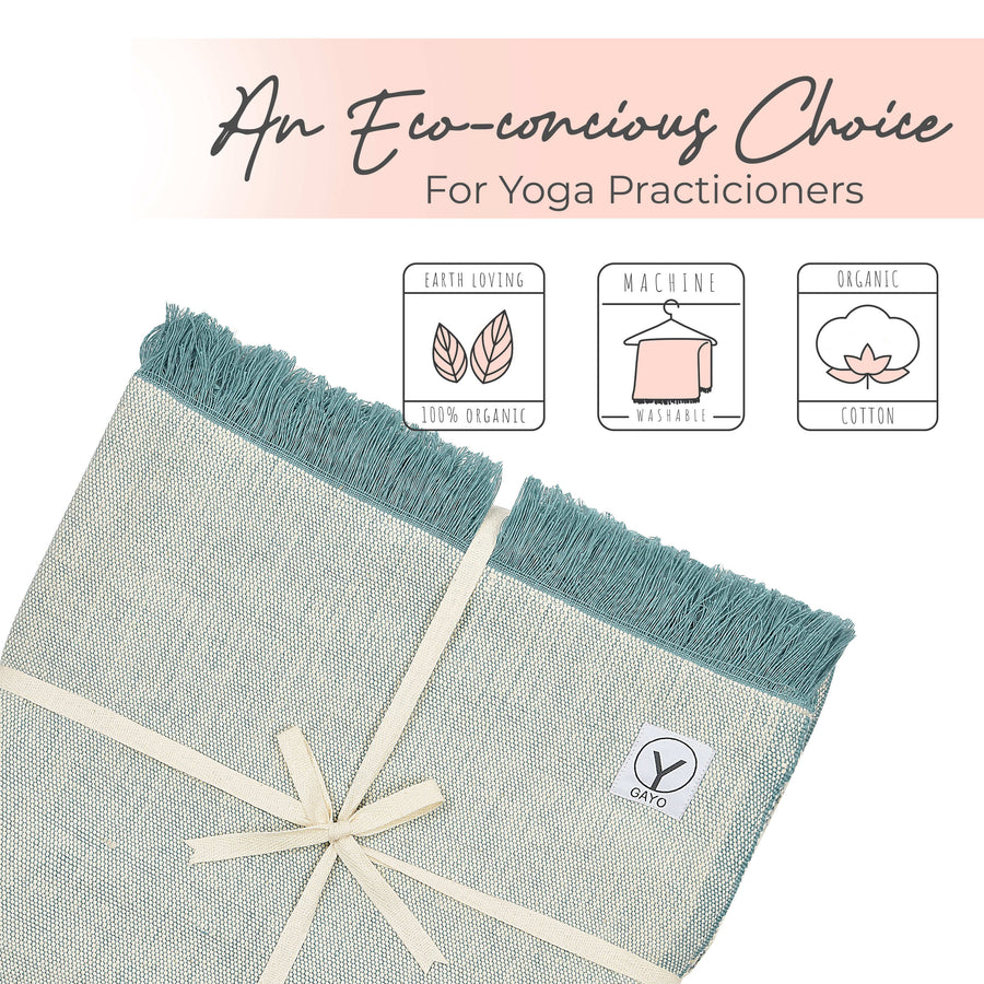 Organic cotton blanket for restorative yoga